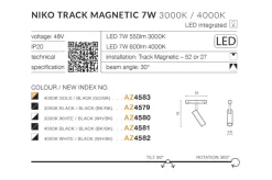 Sklep Kaja Tuba LED do szyny magnetycznej 1-fazowej AZ4582 NIKO | Kaja