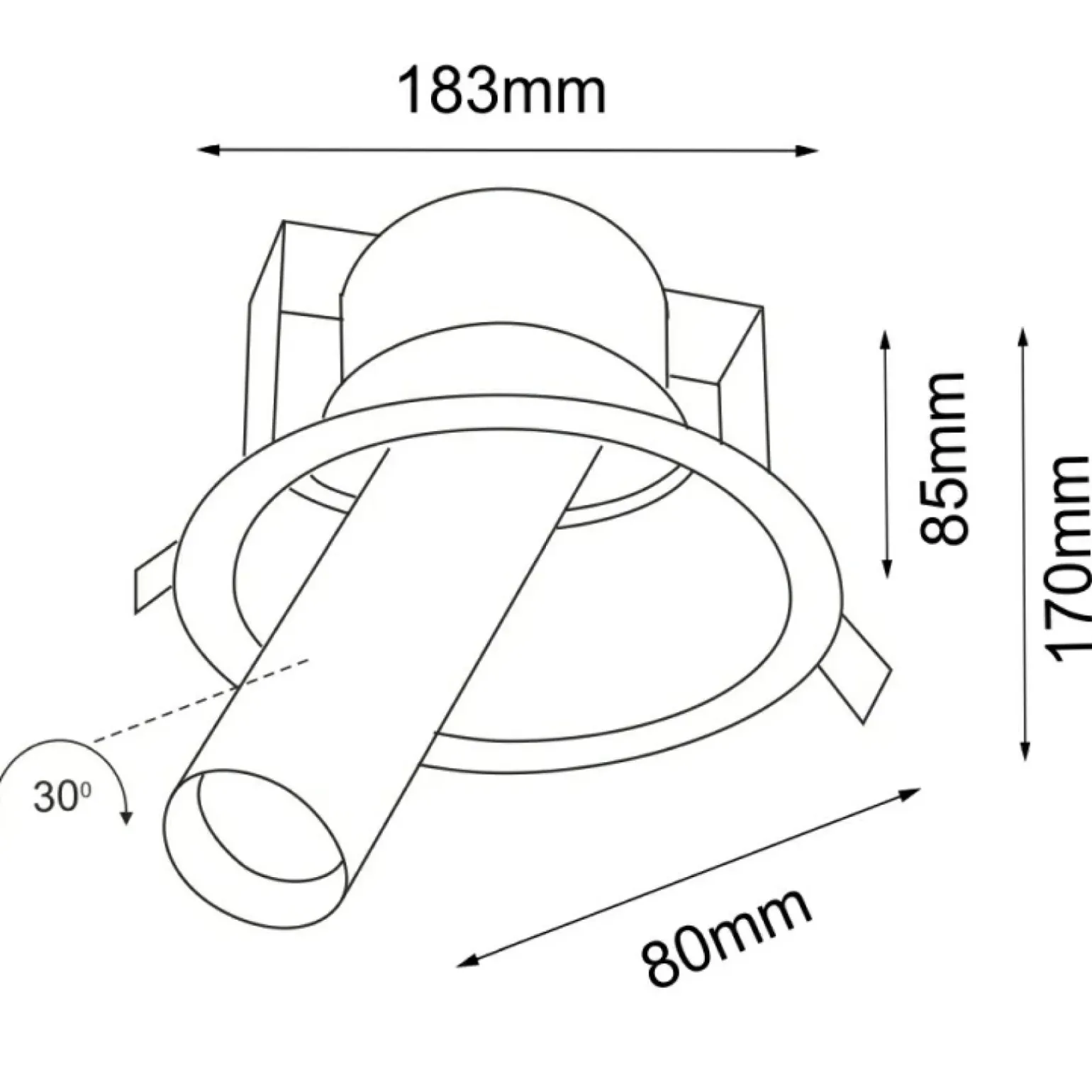 Sklep Kaja Tuba punktowa mocowana podtynkowo GU10 ANT 7807 YAKUMO | Kaja
