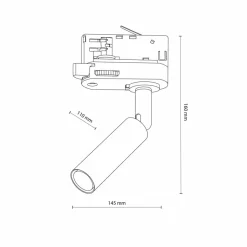 Sklep Kaja Tuba, regulowany spot do szyny 3-fazowej TK 4846 TRACER 3 | Kaja