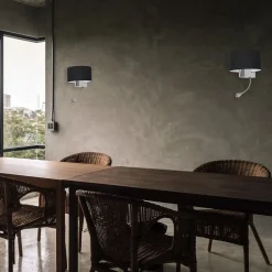 Sklep Kaja Unikalna lampa ścienna z czarnym abażurem ML6378 z serii CASINO | Kaja Oświetlen