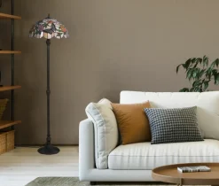 Sklep Kaja Unikalna lampa podłogowa, dekoracyjny witraż K-F16835 z serii ROSE