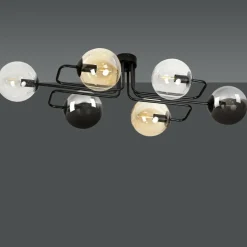 Best Sale Unikalna lampa sufitowa z kolorowymi kloszami 834/6A1 | Kaja Żyrandole Nowoczesne