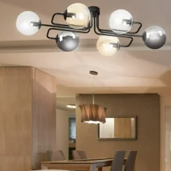 Best Sale Unikalna lampa sufitowa z kolorowymi kloszami 834/6A1 | Kaja Żyrandole Nowoczesne