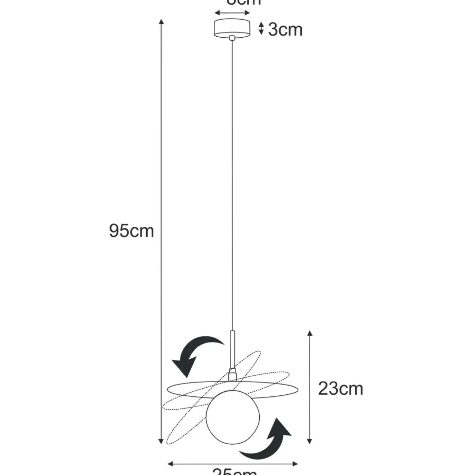 Best Unikalna lampa wisząca z ruchomą przysłoną K-5381 z serii FERMI Żyrandole Nowoczesne