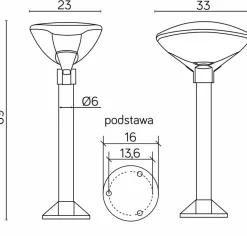 Sklep Kaja Unikalna lampa zewnętrzna, ogrodowa, na E27 TEO 3 z serii TEO | Kaja Oświetlenie