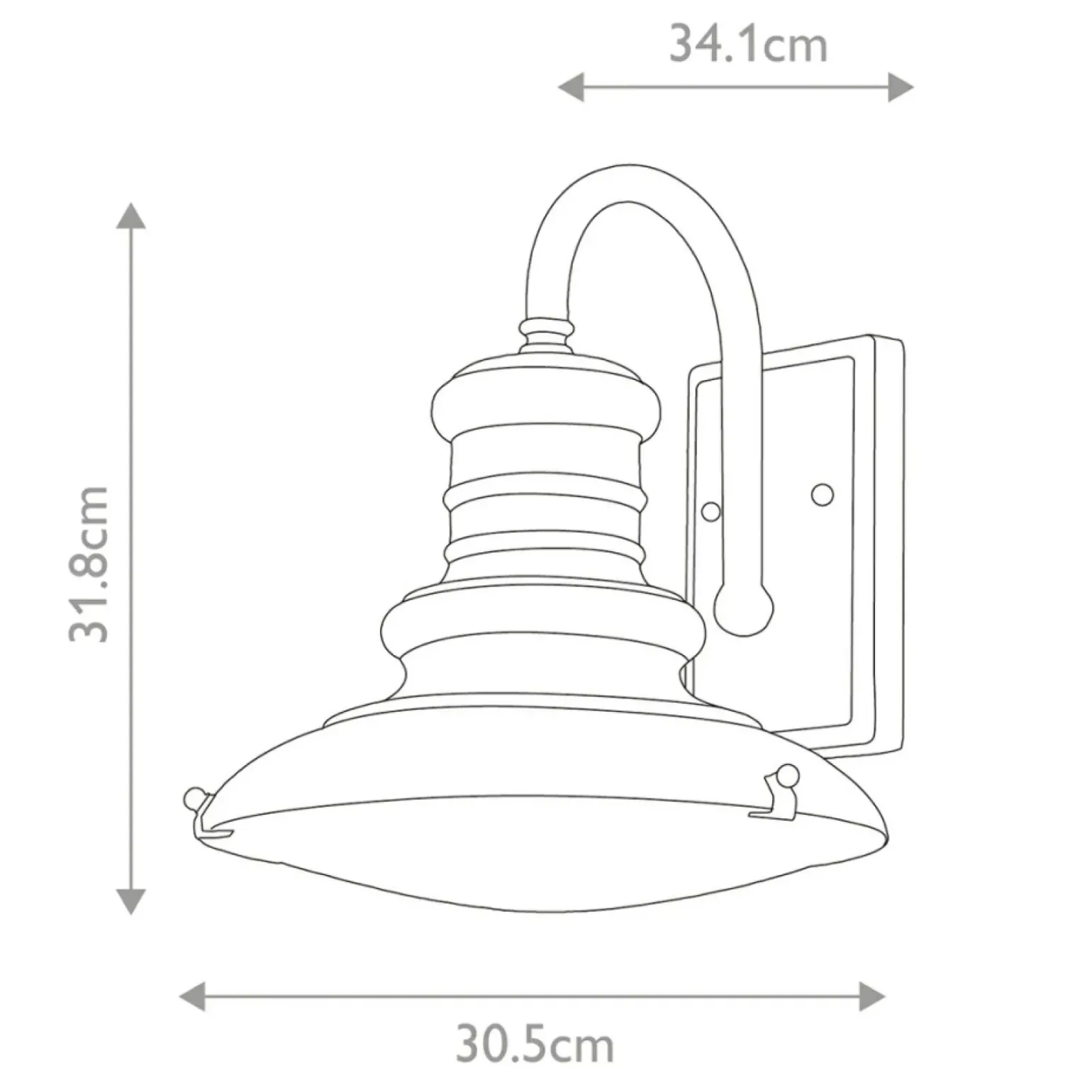 Sklep Kaja Unikalny kinkiet elewacyjny FE-REDDING2-M-PDB z serii REDDING STATION