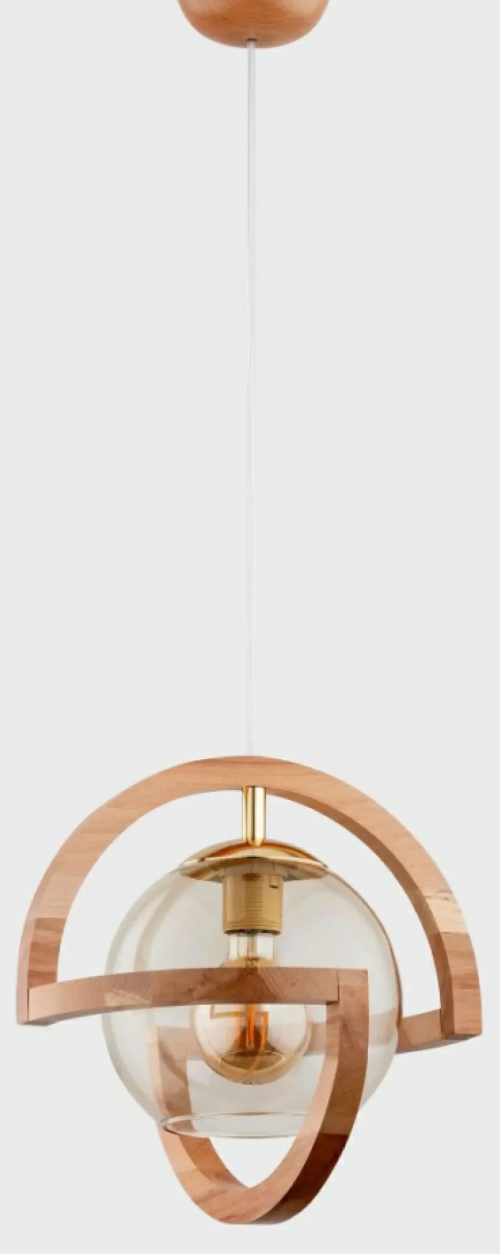 Best Unikatowa lampa wisząca z drewnianymi dekoracjami AL 60907 | Kaja Żyrandole Nowoczesne