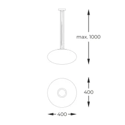 Store Uniwersalna, czarno-biała lampa wisząca ZM 1180 OMI | Kaja Oświetlenie Żyrandole Nowoczesne