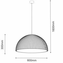 Best Sale Uniwersalna lampa wisząca z kloszem 60x30cm ANT 5026 GANDRA | Kaja Żyrandole Nowoczesne