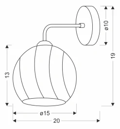 Sklep Kaja Uniwersalna, srebrna lampa ścienna 21-23827 LARIX | Kaja Oświetlenie