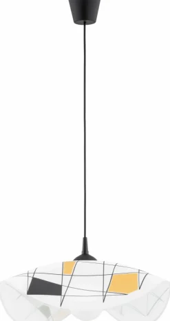 Sklep Kaja Vintage lampa wisząca z falowanym kloszem AL 60986 z serii FREZJA | Kaja Oświetl