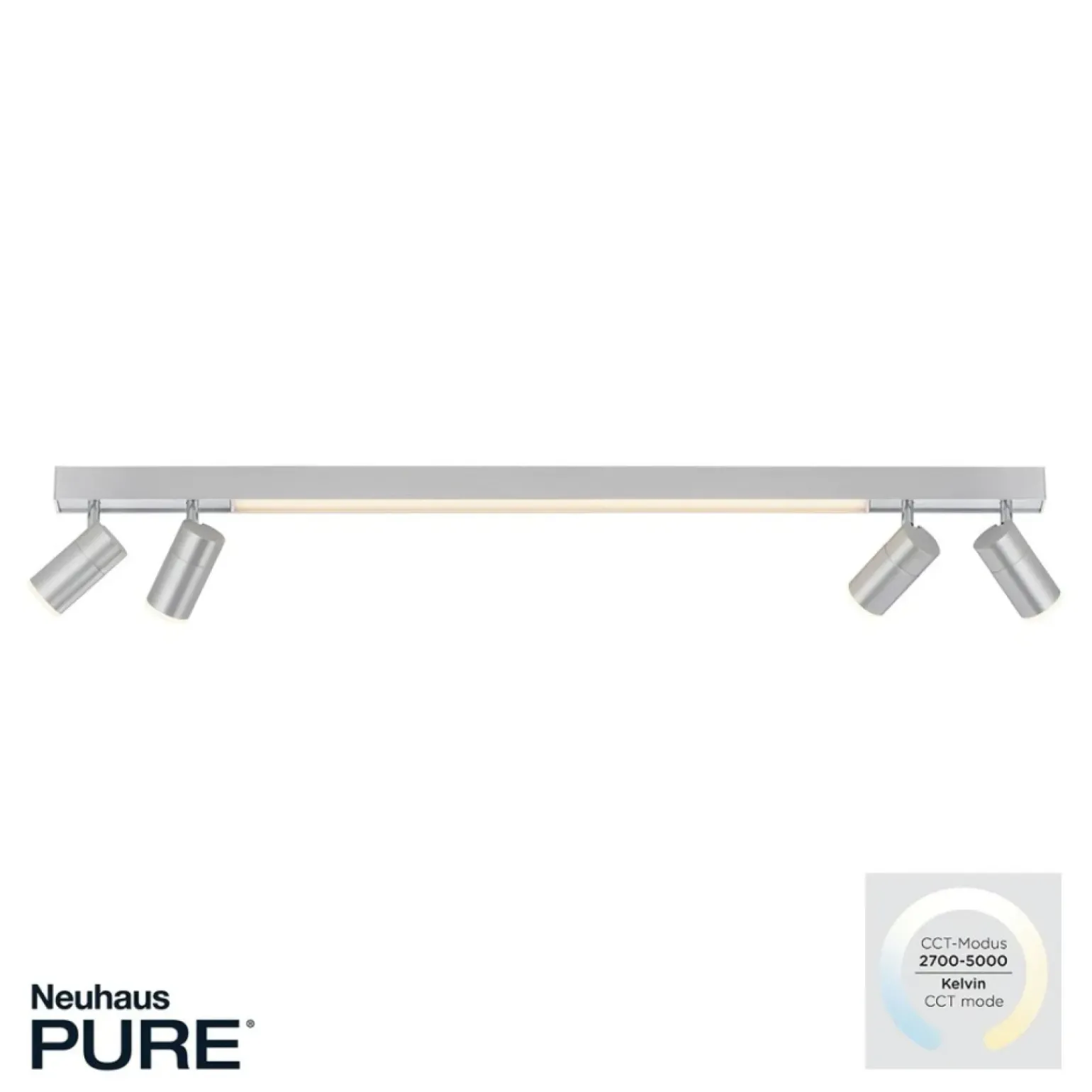 Cheap Świecąca listwa LED z reflektorami na pilot 6121-95 z serii PURE-LINES Żyrandole Nowoczesne