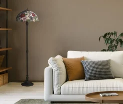 Sklep Kaja Wielobarwna lampa podłogowa, witraż K-F161386 z serii BUTTERFLY