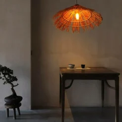 Store Wiklinowa lampa wisząca do sypialni ABR-NLW37-BH-E27 BOHO | Kaja Żyrandole Nowoczesne