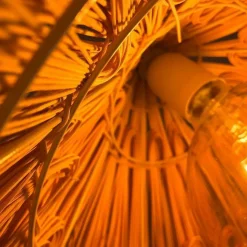 Store Wiklinowa lampa wisząca do sypialni ABR-NLW37-BH-E27 BOHO | Kaja Żyrandole Nowoczesne