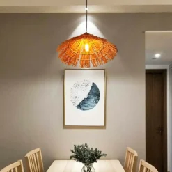 Store Wiklinowa lampa wisząca do sypialni ABR-NLW37-BH-E27 BOHO | Kaja Żyrandole Nowoczesne