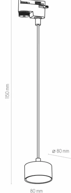 Sklep Kaja Wisząca głowica do szynoprzewodu 1-fazowego TK 4481 TRACER | Kaja