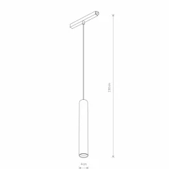 Sklep Kaja Wisząca lampa do szyny magnetycznej 1F 10146 LVM ROLLER LED | Kaja