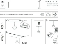 Sklep Kaja Wisząca lampa do szyny magnetycznej 1F 10653 LVM SLOT LED | Kaja