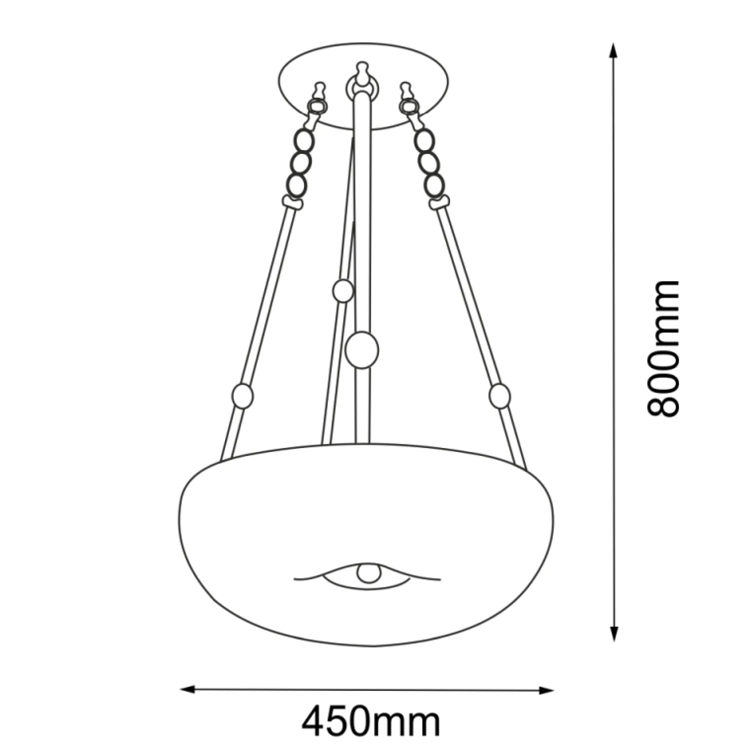 Sklep Kaja Wisząca plafoniera w stylu pałacowym ANT 8176 BUTTON | Kaja