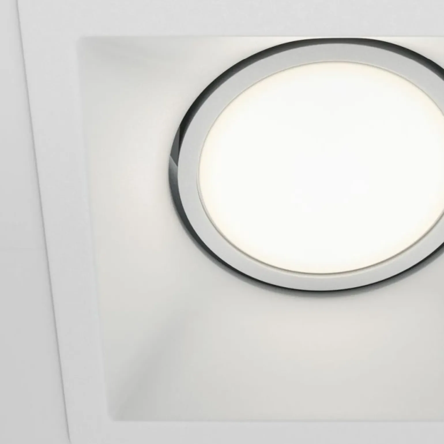 Sklep Kaja Wklęsłe, białe, kwadratowe oczko podtynkowe DL029-2-01W z serii DOT