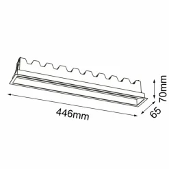 Sklep Kaja Wpuszczana lampa do korytarza LED 30W 3000K ANT 3054 A-GLARE | Kaja