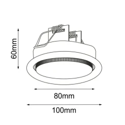 Sklep Kaja Wpuszczana, okrągła lampa na żarówkę GX53 ANT 3028 DROP | Kaja