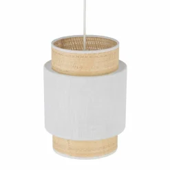 Clearance Wąska, abażurowa lampa wisząca do jadalni TK 5652 BOHO NEW WHITE Żyrandole Nowoczesne