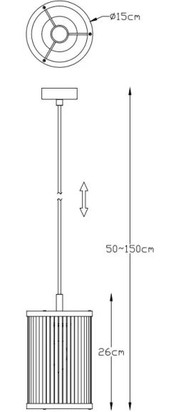Best Sale Wąska, kryształowa lampa wisząca P0528-01F-V6AC SERGIO | Kaja Żyrandole Nowoczesne