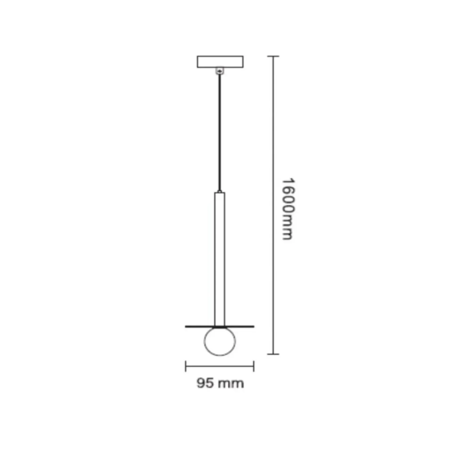 Sale Wąska lampa wisząca do łazienki LP-048/1PS GR BOLITA | Kaja Żyrandole Nowoczesne
