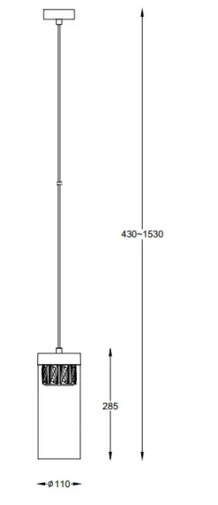 New Wąska lampa wisząca do kuchni P0389-01D-0FD2 GEM| Kaja Oświetlenie Żyrandole Nowoczesne