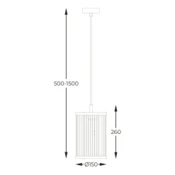 Shop Wąska lampa wisząca ze smukłym kloszem P0528-01F-P7AC SERGIO | Kaja Żyrandole Nowoczesne