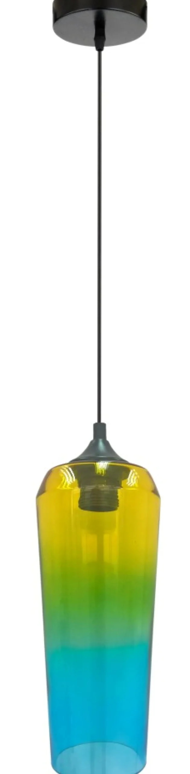 Sklep Kaja Wąska lampa z kolorowym kloszem na zwisie 31-51844 EOL | Kaja