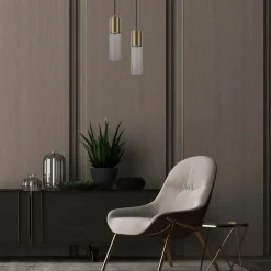 Fashion Wąska tuba wisząca ze szklanym kloszem LP-232/1P GD z serii MANACOR Żyrandole Nowoczesne