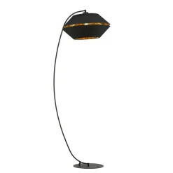 Sklep Kaja Wygięta lampa z abażurem ze złotym wnętrzem 1183/LP z serii PIANO