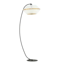 Sklep Kaja Wygięta, ozdobna lampa stojąca z białym abażurem 1184/LP z serii MALIA