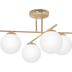 Best Wyjątkowa, biało-złota lampa sufitowa do jadalni K-5423 z serii REA Żyrandole Nowoczesne