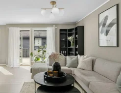 Best Wyjątkowa, biało-złota lampa sufitowa do jadalni K-5423 z serii REA Żyrandole Nowoczesne