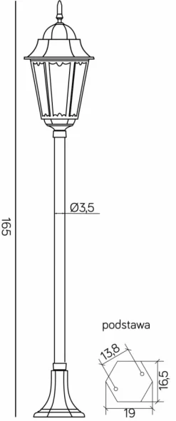 Sklep Kaja Wyjątkowa lampa ogrodowa K 5002/1/H z serii RETRO CLASSIC II | Kaja Oświetlenie