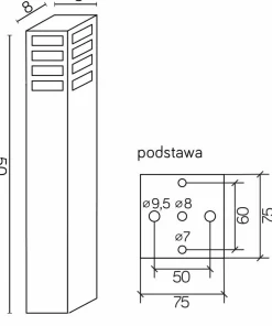 Sklep Kaja Wyjątkowa lampa ogrodowa, półmetrowa RADO III 2 DG z serii RADO III | Kaja Oświe