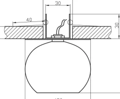 Sklep Kaja Wyjątkowa lampa sufitowa, oprawa podtynkowa 2293915 | Kaja Oświetlenie
