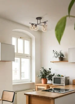 Hot Wyjątkowa lampa sufitowa z czterema kloszami K-5161 z serii DELTA Żyrandole Nowoczesne