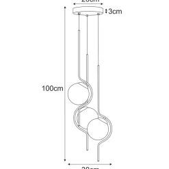 Cheap Wyjątkowa lampa wisząca do salonu, trzy klosze K-5338 z serii VELA Żyrandole Nowoczesne