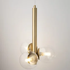 Clearance Wyjątkowa lampa wisząca, kolor złota SIG 40855 z serii PERLA LUX Żyrandole Nowoczesne