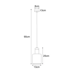 Store Wyjątkowa lampa wisząca z bursztynowym kloszem K-5255 z serii ALTO Żyrandole Nowoczesne