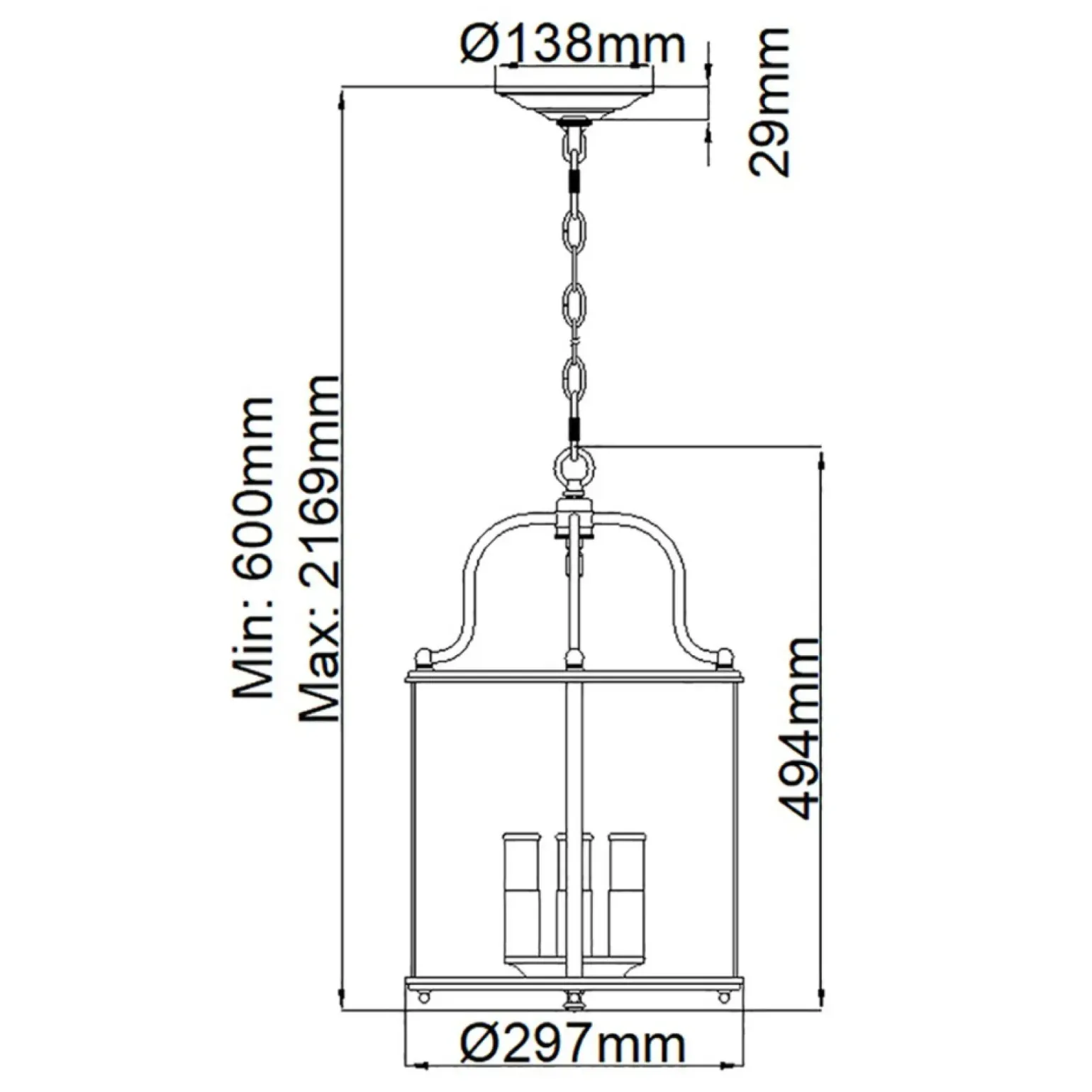 Sklep Kaja Wyjątkowa lampa wisząca, złota oprawa HK-GENTRY-P-M-PB z serii GENTRY