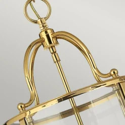 Sklep Kaja Wyjątkowa lampa wisząca, złota oprawa HK-GENTRY-P-M-PB z serii GENTRY