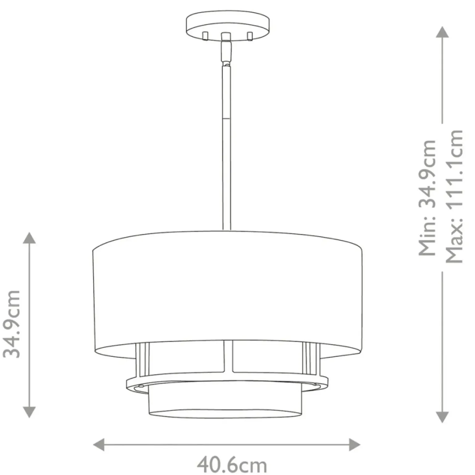 Clearance Wyjątkowa lampa z białym abażurem HK-GRAHAM-M-PN z serii GRAHAM Żyrandole Nowoczesne
