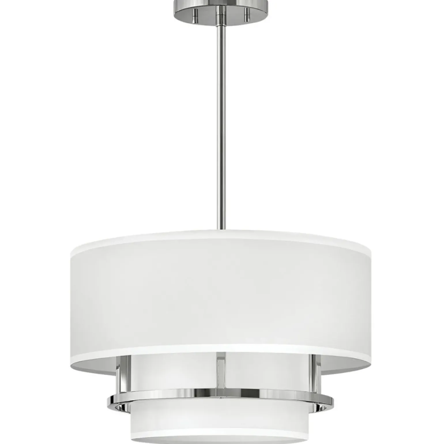 Clearance Wyjątkowa lampa z białym abażurem HK-GRAHAM-M-PN z serii GRAHAM Żyrandole Nowoczesne