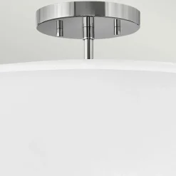 Clearance Wyjątkowa lampa z białym abażurem HK-GRAHAM-M-PN z serii GRAHAM Żyrandole Nowoczesne